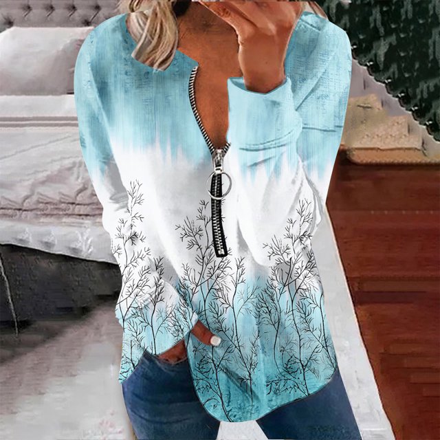 2023 Chandail de Mode pour Femmes Rabais de 50 % Liquidation Hauts pour Femmes Automne Manches Longues Chandail Ample Chemise Chic Décontractée Chandails à Col Rond pour Dames
