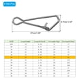 thumbnail image 2 of Unique Bargains 92Lbs Stainless Steel Fishing Snaps Swivels Clips Quick Change Black 150 Pack, 2 of 6