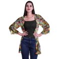 thumbnail image 1 of Moomaya Printed Georgette Shrug Ruffled Back Drop Hem Beach Cover Up For Women, 1 of 5