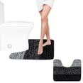 thumbnail image 2 of Sentmoon Bathroom Rugs Bathroom Floor Mat Absorbent Microfiber Plushes Bath Mat U Shape Toilet Mats Bathroom Rugs Soft Comfortable Absorption Non-Slide Thick Machines Washable Easier To Dry Dark, 2 of 8