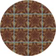 thumbnail image 1 of Ahgly Company Tapis Rond Lavable en Machine Intérieur Transitionnel Rouge Safran, 6 Pieds Rond, 1 of 7