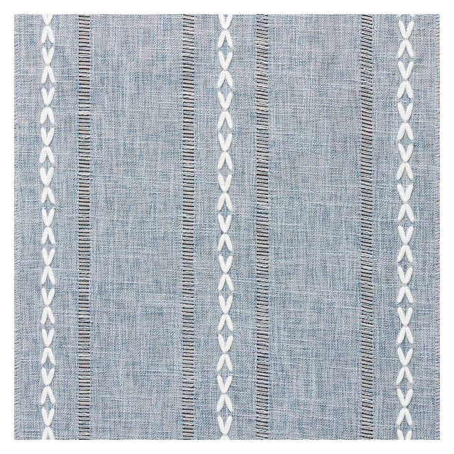 Meitianfacai Hemstitched Table Runner Cottons Linen Table Runners Embroidered Striped Boho Table Runner Home Decor