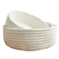thumbnail image 1 of Panier de Rangement Style Tissé Elliptique en Corde de Coton pour Maison Bureau Petits Objets Lavable en Machine, 1 of 2