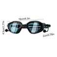 thumbnail image 2 of Lunettes de Natation Haute Définition Antibuée Imperméables Grande Monture pour Hommes Femmes Verres HD Protection UV Ajustement Confortable Entraînement en Piscine, 2 of 5