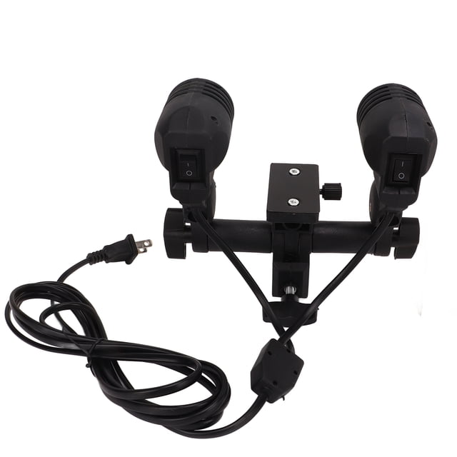 Flash Double Head Photography Studio E27 Socket Bulb Holder Flash Umbrella Bracket