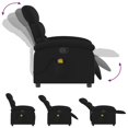 thumbnail image 5 of vidaXL Massage Recliner Chair Black Fabric, 5 of 5
