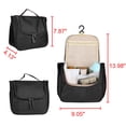 thumbnail image 3 of Travel Cosmetic Bag Toiletry Case Wash Organizer Storage Hanging Pouch Black, 3 of 10