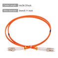 thumbnail image 2 of Unique Bargains 1 Meter 3.2Ft Fiber Patch Cable Multimode Duplex LC-LC OM2 LSZH Fiber Optic Jumper Orange For Optical Fiber 1Pcs, 2 of 6