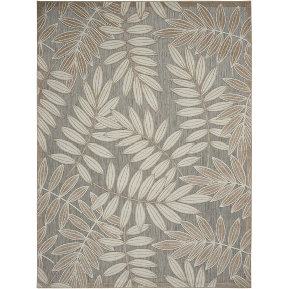 homeroots 384959 Tapis d'Extérieur 7 Pieds x 10 Pieds à Feuilles Naturelles pour Intérieur et Extérieur