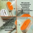 thumbnail image 4 of Steamy Cat Brush Steamy Brush Pro Upgraded Steamy Cat Brush 3 In1 Cat Steamy Brush Steam Shedding Brush with Release Button Cat Steamy Brush Cleanser Steam Brush for Cats 20ml, 4 of 8