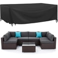 thumbnail image 1 of GHSDFBB Patio Furniture Covers Waterproof, Outdoor Furniture Covers, 98.4" Lx82.6" Wx35.4" H Patio Table and Chairs Set Covers, Upgraded Oxford 420D Rectangular Outdoor Sectional Sofa Set Covers, 1 of 7