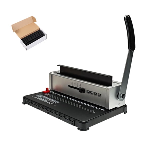 GUOOL Binding Machine 34 Holes Comb Binder for A4 Paper Office Reports Letter Size 50pcs Single Coil