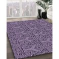 thumbnail image 3 of Ahgly Company Tapis d'Intérieur Lavable en Machine Carré Transitionnel Violet Foncé, 8 Pieds Carré, 3 of 7