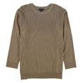 thumbnail image 1 of Alfani Womens Metallic Blend Pinstripe Pullover Sweater Brown M, 1 of 5