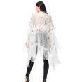 thumbnail image 5 of Womens Oversize Hand Beaded Fringed Sequin Evening Shawl Wrap, 5 of 5
