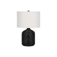 thumbnail image 4 of Monarch Specialties Lighting, 23"h, Table Lamp, Black Rattan, Ivory / Cream Shade, Modern, 4 of 6