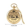thumbnail image 3 of EGNMCR TO, MY SON I You Forever Fashion Lettering Commemorative Waist Chain Pocket Watch pocket watch, 3 of 3