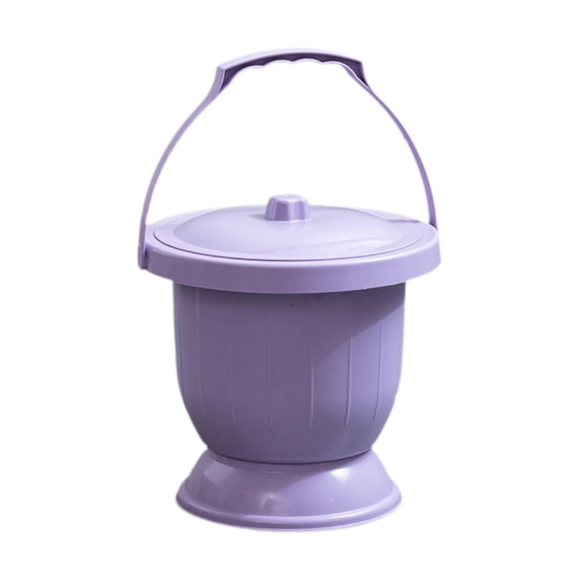 Esquirla Chamber Pot Night Urine Container Spittoon with Lid for Home Car Kids Adults S
