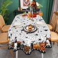 thumbnail image 3 of Oval Halloween Tablecloth 52 x 70 Inch, Halloween Spider Web Tablecloth Oval, Halloween Table Cloths Oval, Halloween Oval Table Cloth Decor, 3 of 5