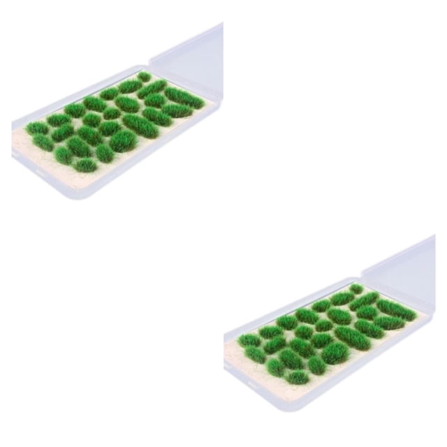 ZheElen 25x Herbe en Grappe Simulée pour Décoration de Train Vert 6mm 2Set