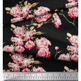 thumbnail image 3 of Soimoi Rayon Fabric Flower & Leaves Watercolor Fabric Prints by Yard 56 Inch Wide, 3 of 3