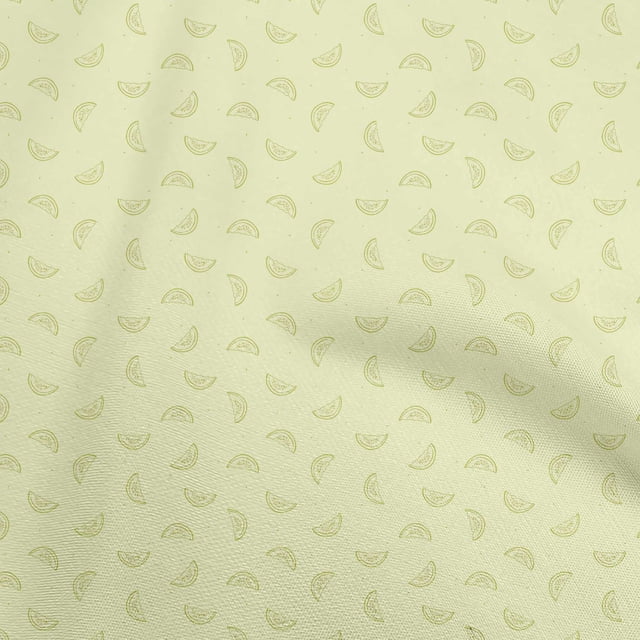 oneOone Viscose Jersey Light Yellow Fabric Watermelon Sewing Craft Projects Fabric Prints By Yard 60 Inch Wide