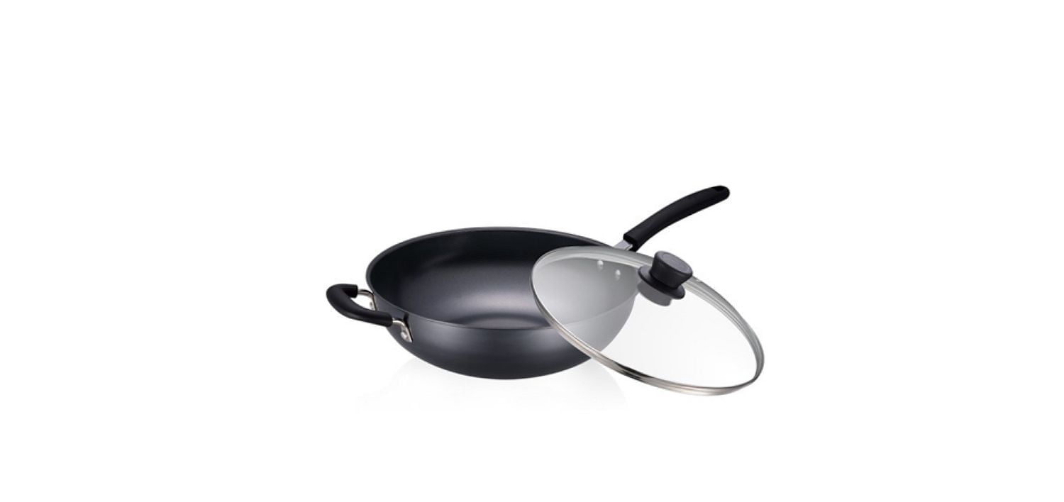 Supor 34CM Carbon Steel Wok With Lid