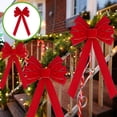 thumbnail image 2 of Christmas Bows Decoration Velvet Ribbon Christmas Red Dovetail Bow Decorative Line Decorative Flocking Bowred Bows Christmas Decorations, 2 of 9
