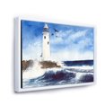 thumbnail image 2 of Designart Lighthouse On The Rocky Island With Seagulls FLOAT FRAME WALL ART, 2 of 4