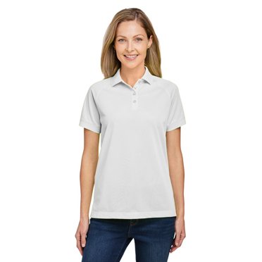 Harriton M208W Ladies' Charge Snag and Soil Protect Polo - WHITE - 2XL