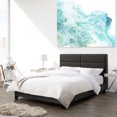 thumbnail image 4 of CorLiving Bellevue Adult Full Sized Upholstered Bedframe with Rectangle Tufted Headboard and Slats, No Box Spring Required, 4 of 9