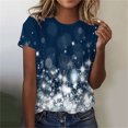 thumbnail image 2 of Dealovy T-Shirts pour Femmes Décontractés à Manches Courtes Tuniques Imprimées Col Ras du Cou Été Amples Confortables Blouses, 2 of 4