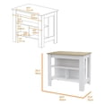 thumbnail image 3 of FM FURNITURE Surrey 2-Piece Modern Engineered Wood Kitchen Set in White/Oak, 3 of 7