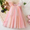 thumbnail image 1 of LOVZFMLL Robe pour Enfant 3-8 Ans, Mode, Couleur Unie, Paillettes, Fermeture Éclair, Manches Courtes, Col Rond, 1 of 9