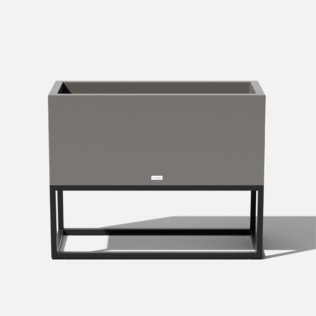Veradek Block Series Raised Long Box Plastic Planter - (38 in., Gray)