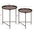 thumbnail image 2 of Kate and Laurel Ulani Table d'Appoint Moderne Gigogne, Ensemble de 2, Bronze, Tables de Bout Sophistiquées et Charmant pour Rangement et Présentation, 2 of 8