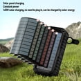 thumbnail image 3 of Solar Power Bank, 4 Cables 20000mAh Power Bank  for Emergency Orange,Black, 3 of 7