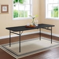thumbnail image 1 of Mainstays 6 Foot Folding Table, Black, 1 of 8