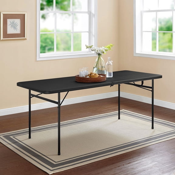 Mainstays Table pliante 6 pieds, noire