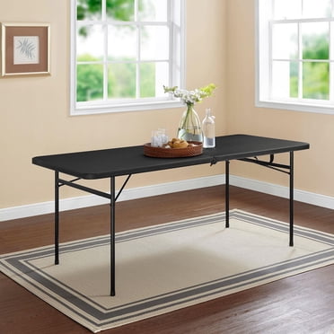 Mainstays 6 Foot Folding Table, Black