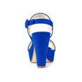 thumbnail image 2 of BLISSFUL STEP Women Platform Slingback Block Heeled Sandals Roal Blue 9, 2 of 6