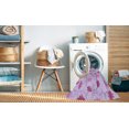 thumbnail image 2 of Ahgly Company Tapis d'Intérieur Lavable à la Machine, Carré, Transitionnel, Orchidée Violet, Tapis de Zone, 3 Pieds Carré, 2 of 7