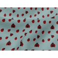 thumbnail image 4 of oneOone Viscose Jersey Light Blue Fabric Red Insect Sewing Material Print Fabric By The Yard 60 Inch Wide, 4 of 5