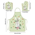 thumbnail image 3 of TIMIFIS Polyester Apron, Easter Cooking Apron Insulated Mitts Insulated Pads Three Piece Set Suspender Apron Kitchen Cooking Apron Bbq Apron Holiday Decorative Sleeveless Apron Home Decor, 3 of 6