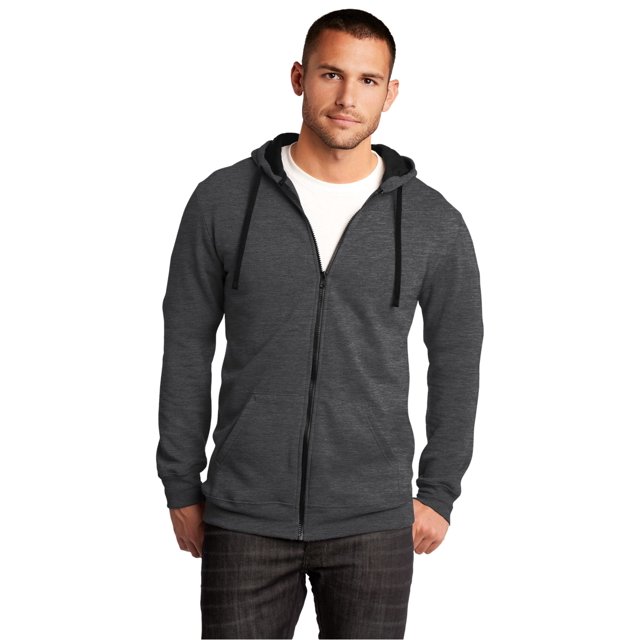District Men's The Concert Fleece Full-Zip Hoodie. DT800