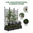 thumbnail image 4 of 3 PCS Raised Garden Bed Kit with Trellis - Lightweight Plastic Planter Box, Vertical Garden Privacy Screen - For Climbing Plants, Vegetables, Flowers - Balcony, Patio, Backyard, 4 of 7