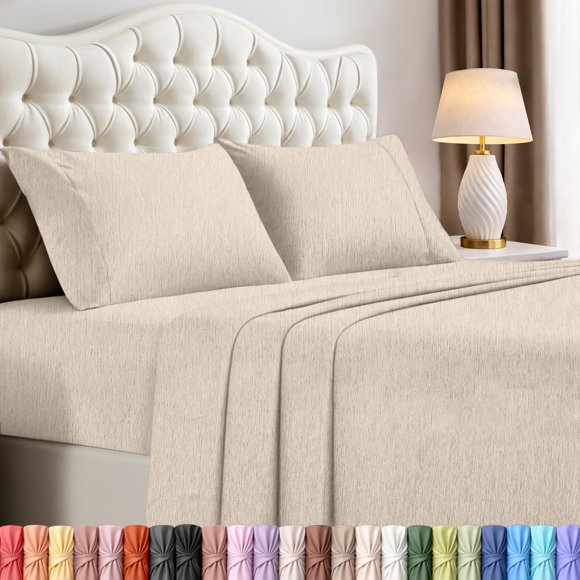 Utopia Bedding Queen Size Sheet Set �?? 4 Piece Bed Sheets, Soft and Breathable Microfiber, Includes 1 Fitted Sheet, 1 Flat Sheet and 2 Pillowcases �