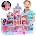 thumbnail image 1 of Énorme Maison de Poupée - 285 Pcs Jouets pour Fille Maison de Poupée à Grande Échelle 12 Pcs Maisonnette avec, 1 of 7