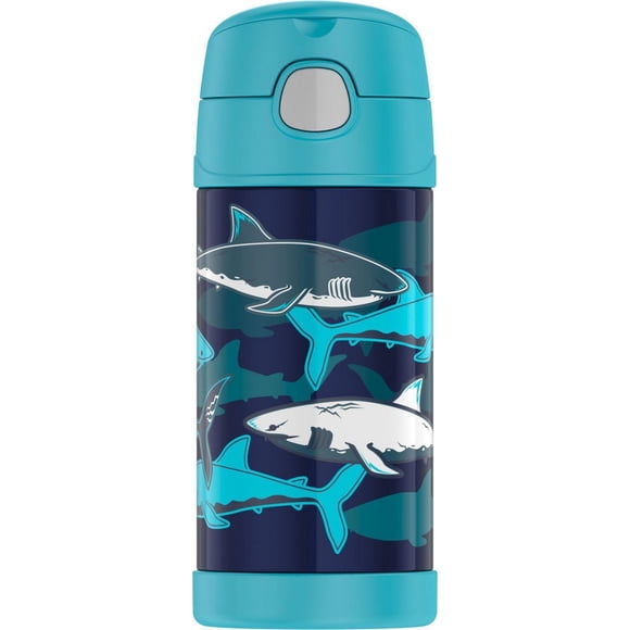 Thermos Funtainer Vacuum Insulated 12 Oz Bottle, Sharks