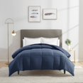 thumbnail image 1 of Nestl All Season Goose Down Alternative Comforter, Queen/Full, Navy, 1 of 6